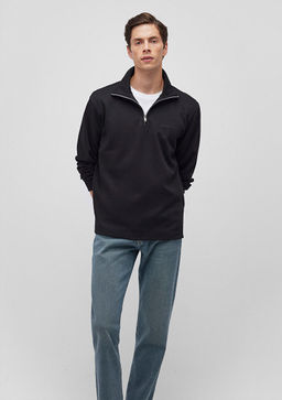 Siyah Sweatshirt - Mavi фото 2