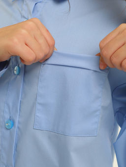 Рубашка для девочек - Синий мир фото 5