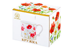 Кружка 380 мл 12,3*9*9 см Маки NEW BONE CHINA - Elan gallery фото 17