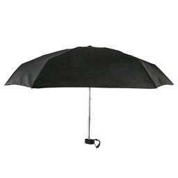 Зонт-мини механический Моно ткань эпонж (полиэстер), 6 лучей, д/купола 88см h50см, 5 сложений, 17см в сложенном виде, механизм против ветра, ручка с покрытием soft-touch, цвет черный, 184гр (Китай) - Домашняя Мода фото 2