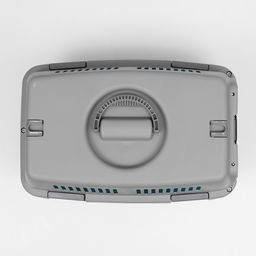 Переноска пластиковая Неон 48х32х29,5 см, вес животного до 12 кг, серо-голубая - Пижон фото 6