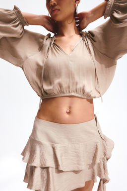 Blusa con mangas globo - H&m фото 8