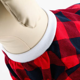 Костюм для животных красно-черный в клетку, S (ДС 31, ОШ 32-34, ОГ 47-51) - Пушистое счастье фото 4