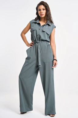 Комбинезон в стиле сафари полынь