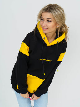 879 Толстовка "черный/желтый"