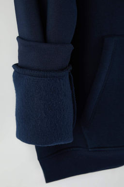 TRENDYOL MAN Antrasit Oversize/Genis Kesim Ici Polar/S?cak Tutan Kapusonlu Sweatshirt TMNAW24SW00029 - Trendyolmilla фото 27