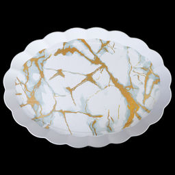 Поднос овальный 41х29 см / BV3426 /уп 80/ волнистый край - ГалеонТрейд фото 5