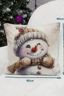 Наволочка декоративная новогодняя 2 шт 3D эффект велюр