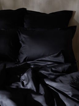 Наволочка SL Home Tencel, 7070+3 см, чёрная, тенсель, эвкалиптовое волокно 100% - Sima-land home фото 4