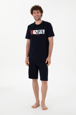 Erkek Bisiklet Yaka Lacivert Pijama Tak_m_ Sepette S_rpriz _ndirim