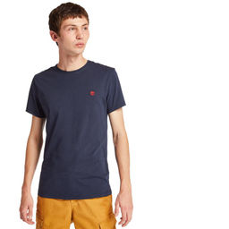 Футболка Timberland T-Shirt Dunstan River Jersey Crew Neck Slim темно-синяя