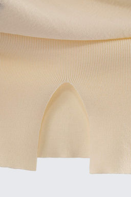 Ekru Yazl?k Ozel Iplik Triko Ince Bluz TWOSS26BZ00300 - Trendyolmilla фото 3