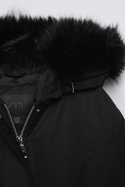 PARKA WITH FAUX FUR HOOD - Zara фото 4