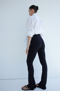 MAMA Pantalon acampanado de punto - H&m фото 4