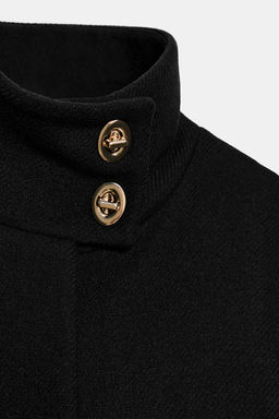 SHORT WOOL COAT WITH CAPE SLEEVES AND BELT - Zara фото 10