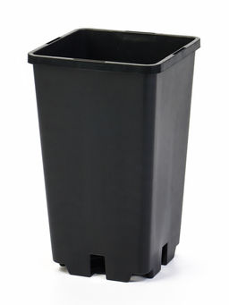 Цена за 4 шт. Горшок для рассады, 2 л, 12×12×17 см, пластик, чёрный