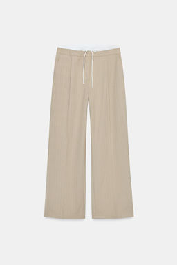 WIDE TROUSERS WITH DOUBLE WAISTBAND - Zara фото 7