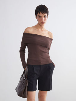 Kay?k Yaka Kad?n Triko Kazak