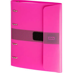 Бизнес-тетрадь со смен.блоком 120л,кл,А5, Розовый,пропилен. обл. налипучке