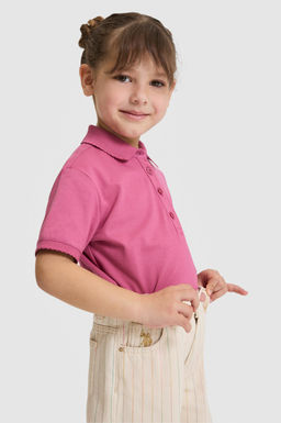 K_z _ocuk Polo Yaka Fu_ya Basic Ti__rt