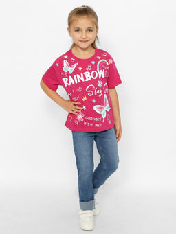 CRB wear/CWKG 63730-25-389 Футболка для девочки,ягодный/Ex.Cherubino  фото 2