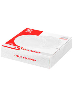 Набор тарелок круглых 2 пр. 17,5*17,5*2 см Тюльпаны, фарфор - Elan gallery фото 5