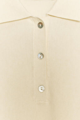 SHORT SLEEVE KNITTED POLO TOP - Zara фото 6