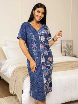 Халат женский, цвет синий