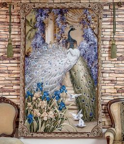 Павлиний дуэт - гобеленовое панно