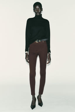 MID-WAIST BELTED JEGGINGS