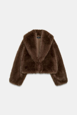 SHORT FAUX FUR COAT - Zara фото 6