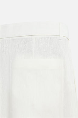 100% LINEN BERMUDA SHORTS WITH BELT - Zara фото 20