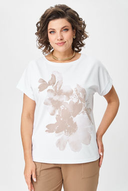 Футболка Rumoda 2259 капучино, белый
