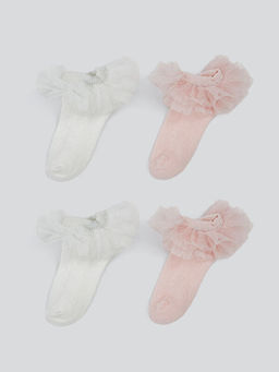 T?ll? K?z Bebek Patik ?orap 2li