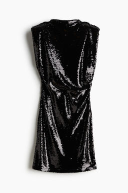 Vestido de lentejuelas con hombreras - H&m фото 9