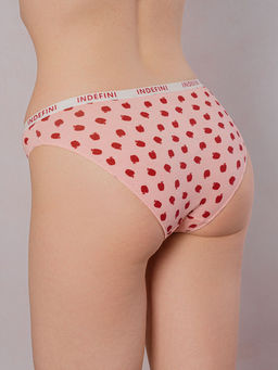 Трусы слипы Indefini хлопок с эластаном розовый  фото 3