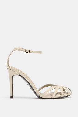 SANDALIA TAC?N ESTILO CANGREJERA / Blanco Crudo