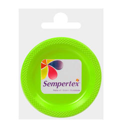 Тарелки пластиковые 15 см "Делюкс" Лайм (набор 10 шт)