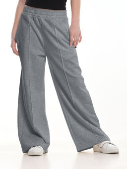 Брюки со стрелками для девочки подросткам 22-2009 темно-серый меланж