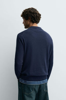 TEXTURED KNIT POLO SHIRT - Zara фото 3
