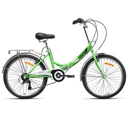 Велосипед 24" Rocket City Fold S 24, цвет зеленый, размер 16"