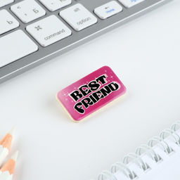 Брелок для ключей, значок, сувенир «Любимой подружке», набор, 8,3 х 12 см