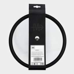 Крышка Magistro, d=26 см, со сливом, с силиконовым ободком и ручкой, жаропрочное стекло