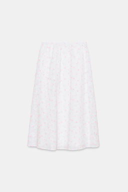 FALDA MIDI CAPA ESTRUCTURA / Rosa / Blanco - Zara фото 8