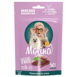 Молина Лакомство для собак мелких пород и щенков Ломтики из утки, 50г (1436-1)
