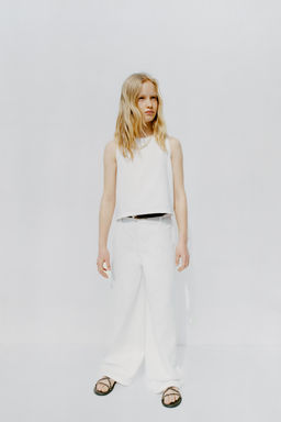 FLOWING WIDE-LEG TROUSERS - Zara фото 7