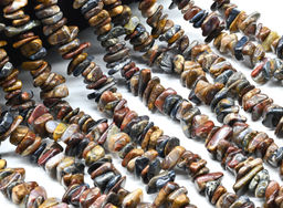 Бусины для рукоделия из петерсита галтовка 10-15мм, 40см, 115 бусин Радуга камня