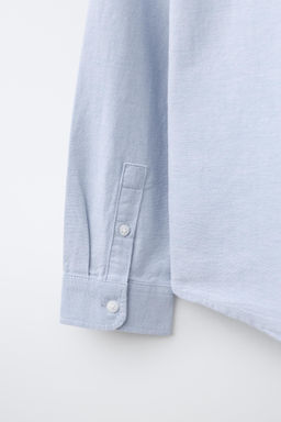CAMISA BOLSILLO OXFORD / Celeste - Zara фото 4