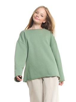 Толстовка с необработанными краями 22-2016 фисташковый - Mini maxi фото 7