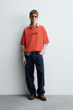 CONTRAST PRINT T-SHIRT